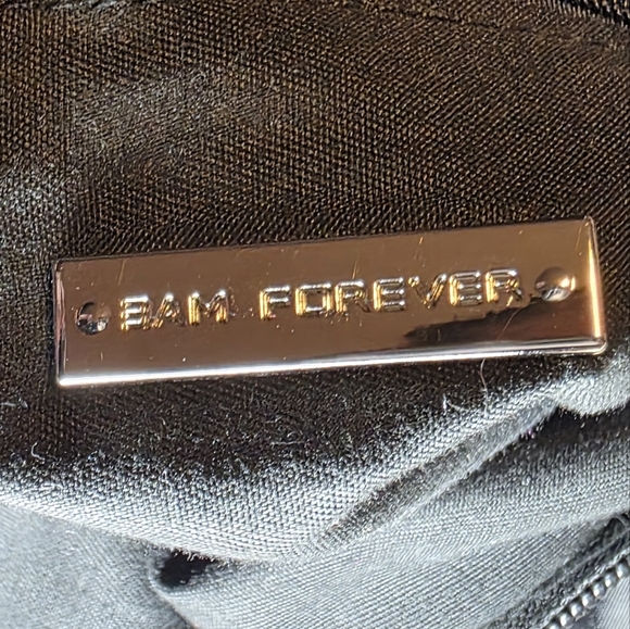 Unique 12" Black Bow Statement Accessory Cross body Over The Shoulder Handbag - Picture 5 of 8